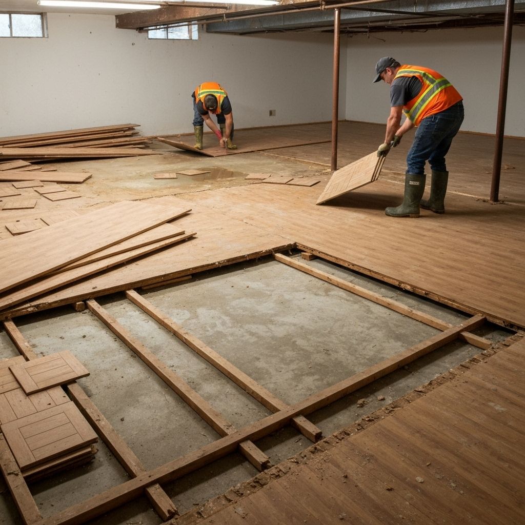 Water extraction equipment removing flood water in Minnesota