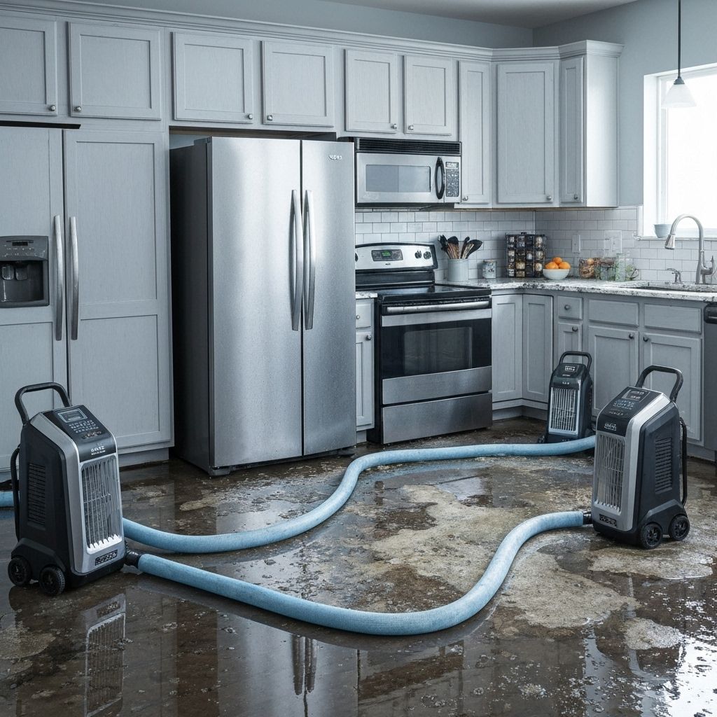 Water extraction equipment removing flood water in Minnesota